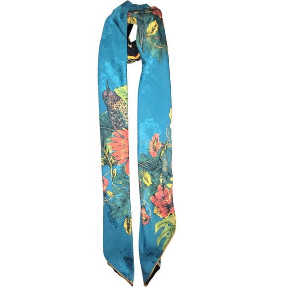 NWT Double Sided Silk Scarf 52"x52" Large Square Shawl Wrap XiangYunShal 2286 - Picture 7 of 15